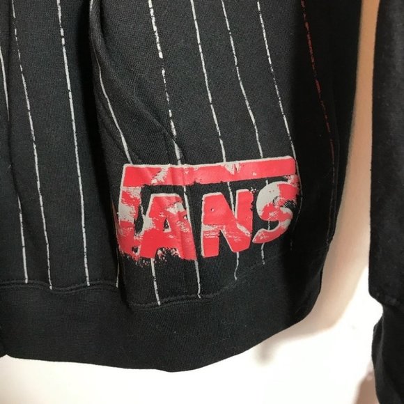 VANS LOGO HOODIE FULL ZIP Black JACKET With Pockets MEN'S SIZE XL NEW NWT - Picture 12 of 16